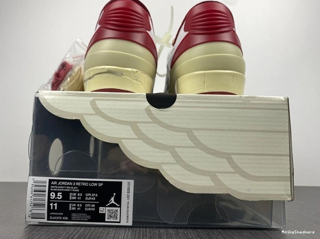 MaikeSneakers Off-White 3789 HighQuality Red Jordan2 SP DJ4375- White 1029